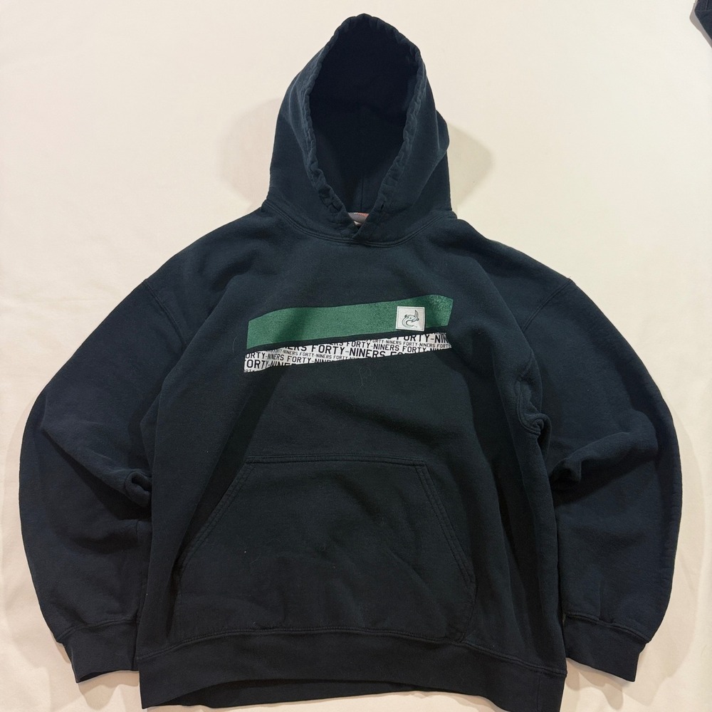 Camp David Hoodie Men Large Black SF Forty-Niners Graphic Sweatshirt